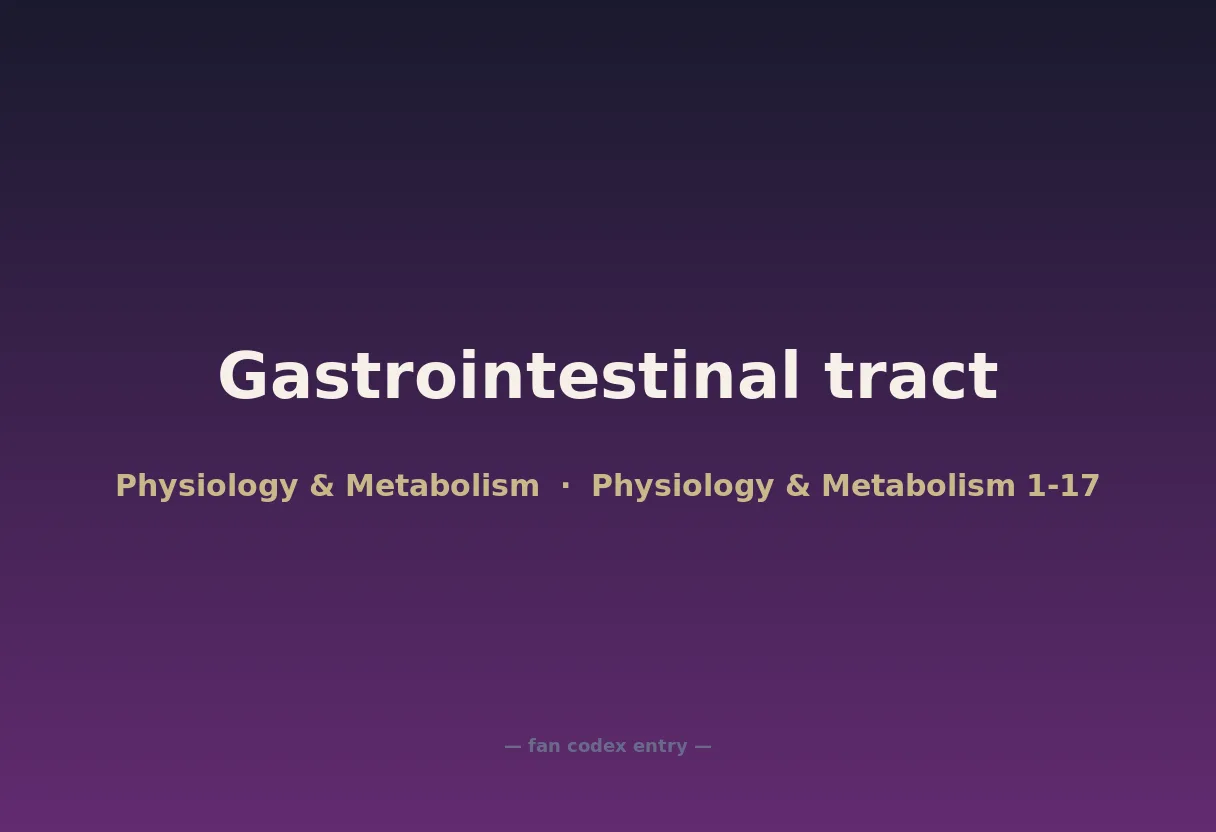 Gastrointestinal tract