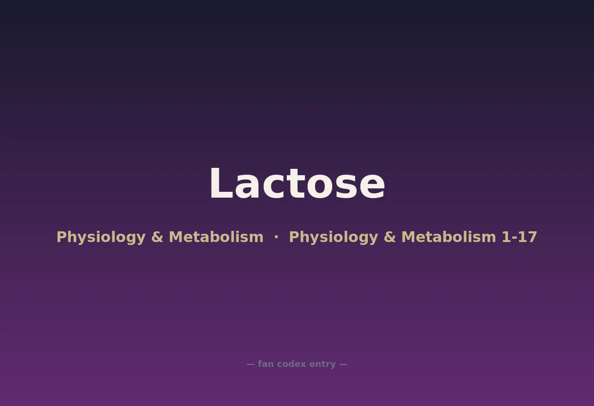 Lactose